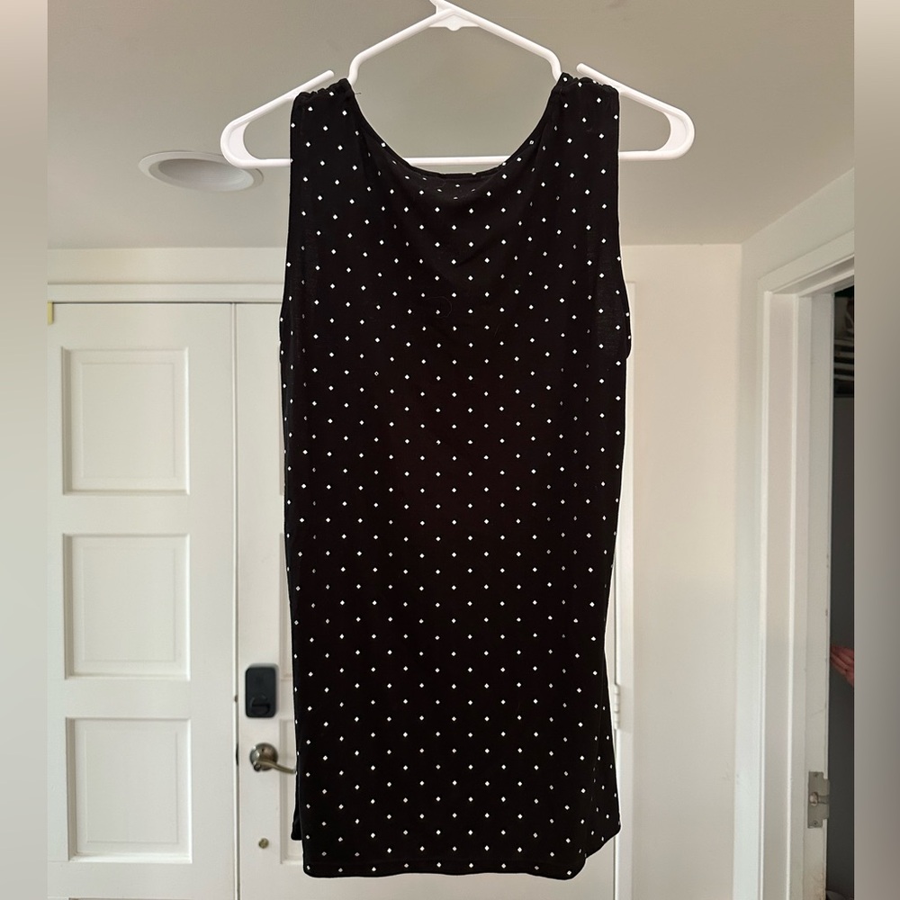 White House Black Market Black Tank with Metallic Detail - Brand New with tags!